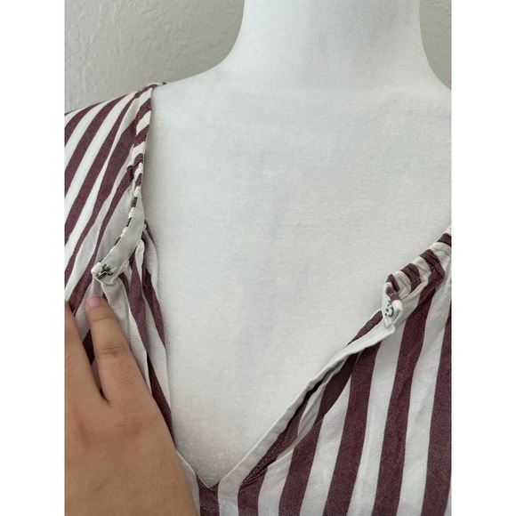 Madewell Brown and White Striped Top - Picture 5 of 7